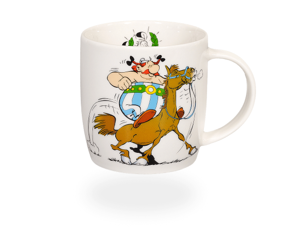 Könitz Tasse "Asterix - Reiten" 350ml, Porzellan. Teetasse / Kaffeetasse Comic-Design