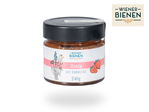 Honig mit Erdbeeren 240g